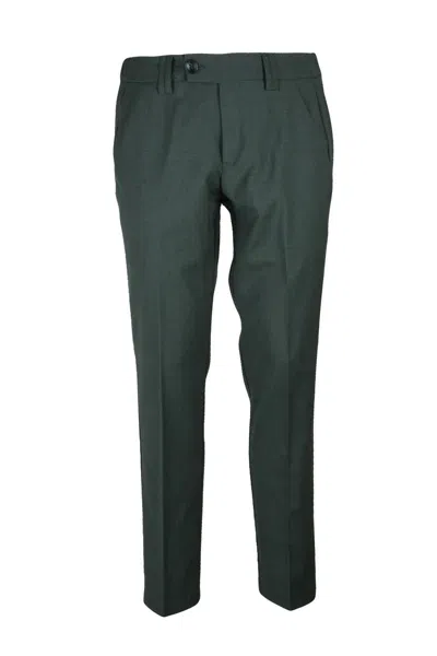 Ungaro Classic Wool Stretch Trousers - Forest Green