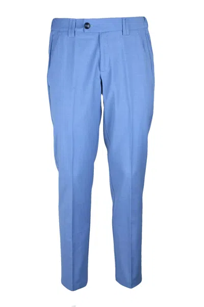 Ungaro Classic Wool Stretch Trousers - Light Blue