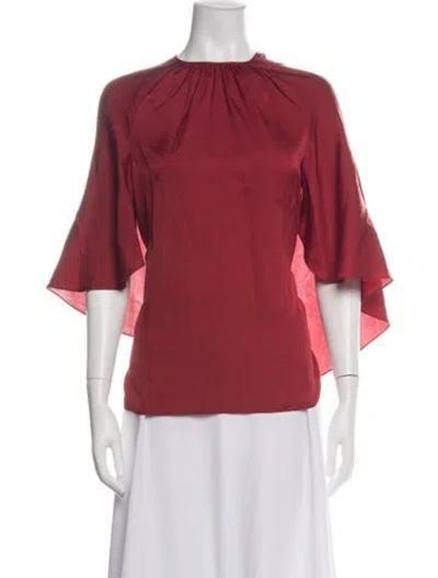 Pre-owned Ungaro Crew Neck Short Sleeve Top In Red