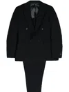Ungaro Double-breasted Wool Suit In Blue