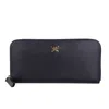 UNGARO ELEGANT LEATHER ZIPPERED WALLET IN CLASSIC BLACK