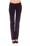 Ungaro Fever Cotton Jeans & Women's Pant In Purple
