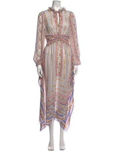 Pre-owned Ungaro Floral Print Long Dress In Multi