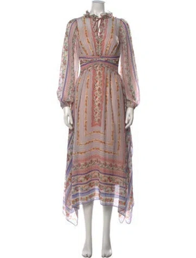 Pre-owned Ungaro Floral Print Long Dress In Multicolor
