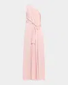 Ungaro Genna Sleeveless One-shoulder Gown In Pink