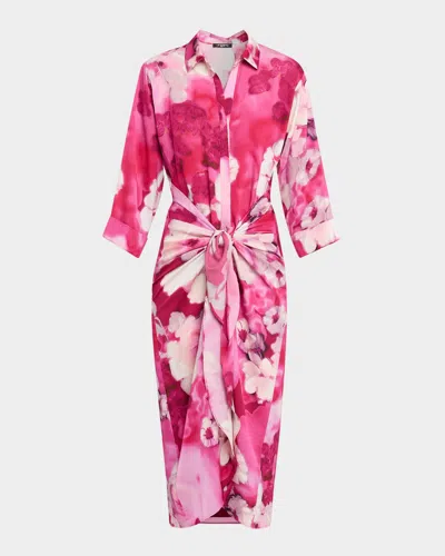 Ungaro Imani Floral-print Midi Wrap Dress
