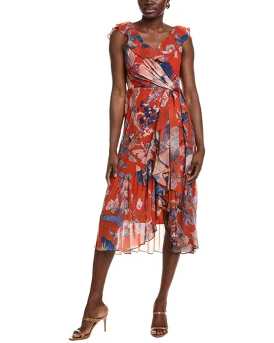 Ungaro Jackie Midi Dress In Orange