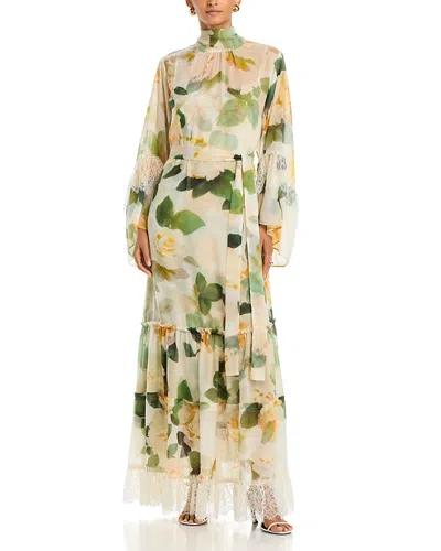Ungaro Jess Floral Tie Waist Dress In Green