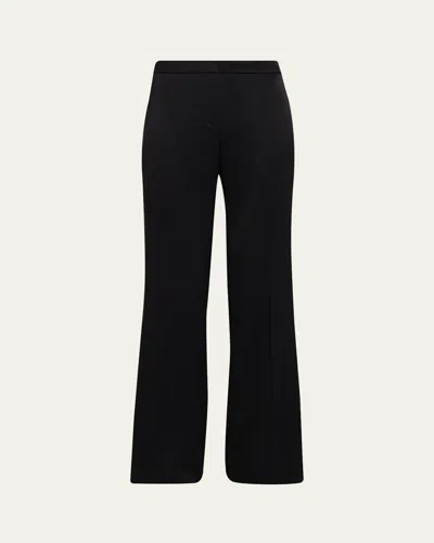 Ungaro Kyra Flare-leg Satin Pants In Black