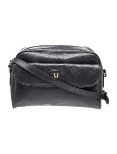 Pre-owned Ungaro Leather Crossbody Bag In Black