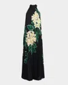 Ungaro Lester Pleated Floral-print Trapeze Maxi Dress In Multi