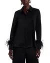 Ungaro Luna Satin Back Crepe Blouse In Black