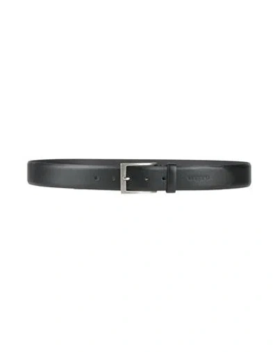 Ungaro Man Belt Black Size 42 Leather