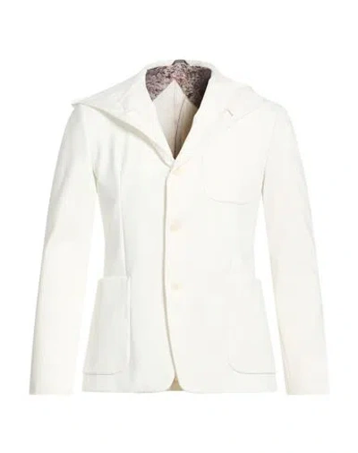 Ungaro Man Jacket White Size 38 Cotton, Polyamide, Elastane