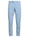 Ungaro Man Pants Light Blue Size 38 Cotton, Elastane