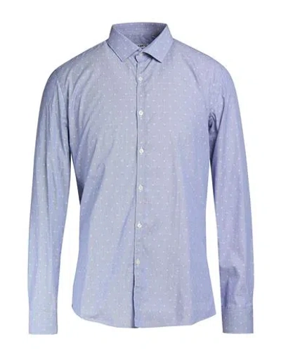 Ungaro Man Shirt Light Blue Size 15 Cotton