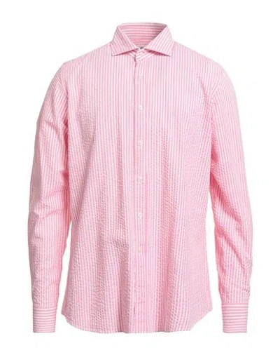Ungaro Man Shirt Salmon Pink Size 16 Cotton