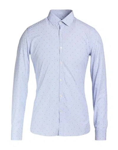 Ungaro Man Shirt Sky Blue Size 15 Cotton