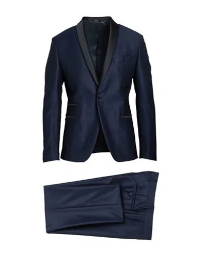 Ungaro Man Suit Navy Size 40 Polyester, Viscose, Elastane