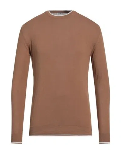 Ungaro Man Sweater Camel Size 3xl Cotton In Brown