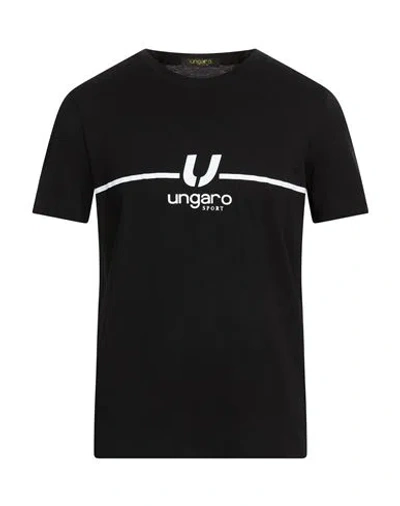 Ungaro Man T-shirt Black Size Xl Cotton
