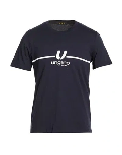 Ungaro Man T-shirt Midnight Blue Size Xl Cotton