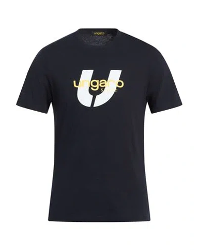 Ungaro Man T-shirt Midnight Blue Size Xl Cotton