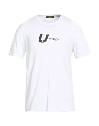Ungaro Man T-shirt White Size L Cotton