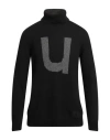 Ungaro Man Turtleneck Black Size S Viscose, Polyamide, Wool, Cashmere In Black