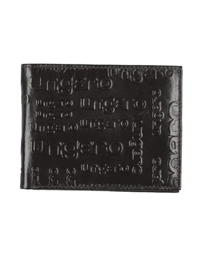 Ungaro Man Wallet Dark Brown Size - Leather