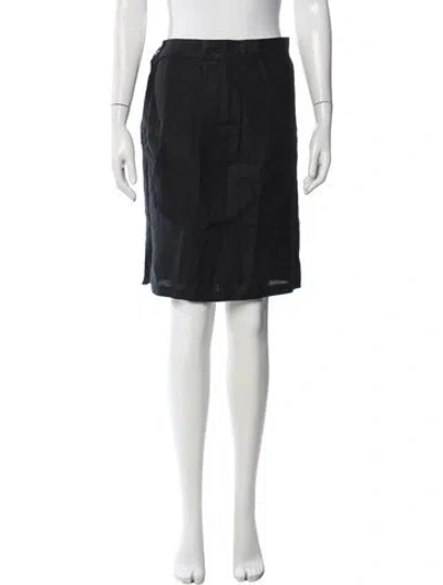 Pre-owned Ungaro Midi Length Skirt In Black