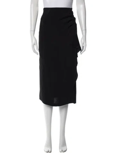 Pre-owned Ungaro Midi Length Skirt W/ Tags In Black