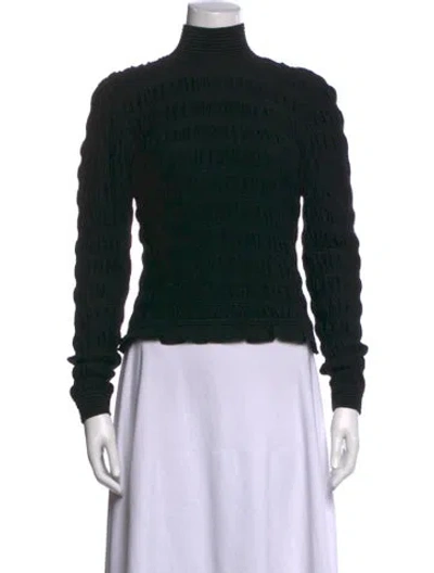 Pre-owned Ungaro Mock Neck Sweater In Black