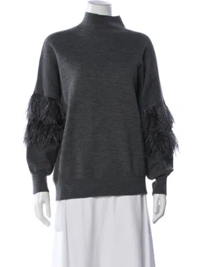 Pre-owned Ungaro Mock Neck Sweater In Gray