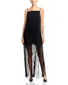 Ungaro Nino Fringe-hem Slip Maxi Dress In Black