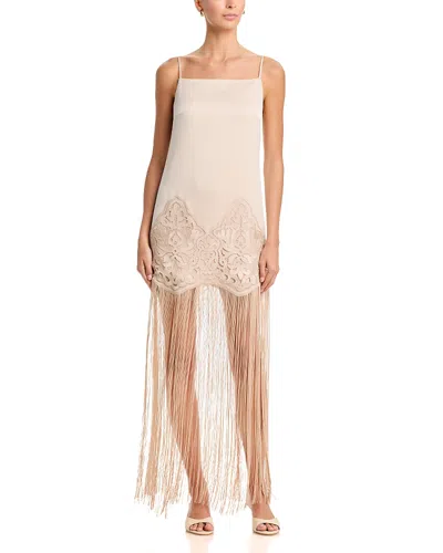 Ungaro Nino Fringe Trim Dress In Brown