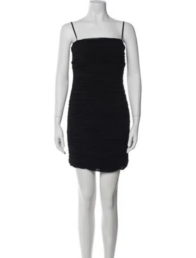 Pre-owned Ungaro Nylon Mini Dress In Black