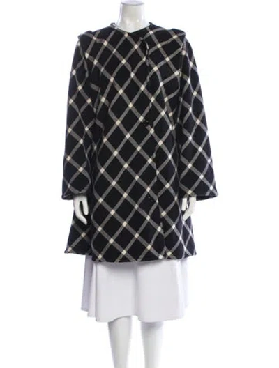 Pre-owned Ungaro Paris 1980's Wool Coat In Blue
