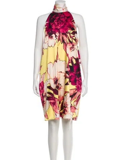 Pre-owned Ungaro Paris Floral Print Midi Length Dress In Multi