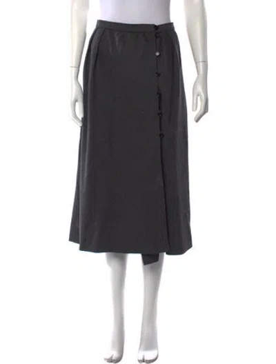 Pre-owned Ungaro Paris Midi Length Skirt In Gray