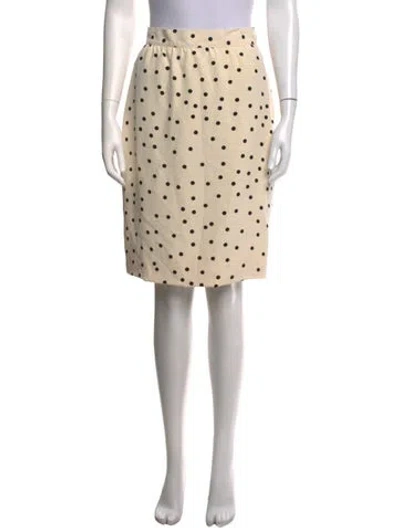 Pre-owned Ungaro Paris Silk Knee-length Skirt In White