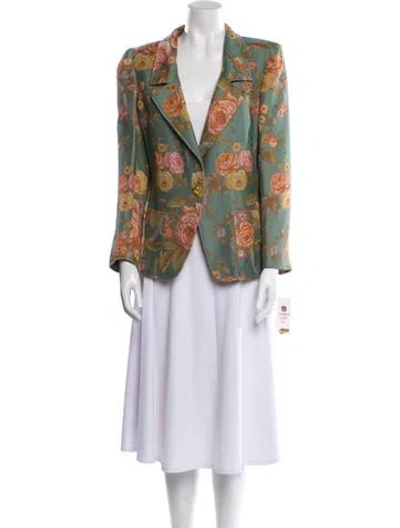 Pre-owned Ungaro Paris Vintage 1980's Blazer In Green