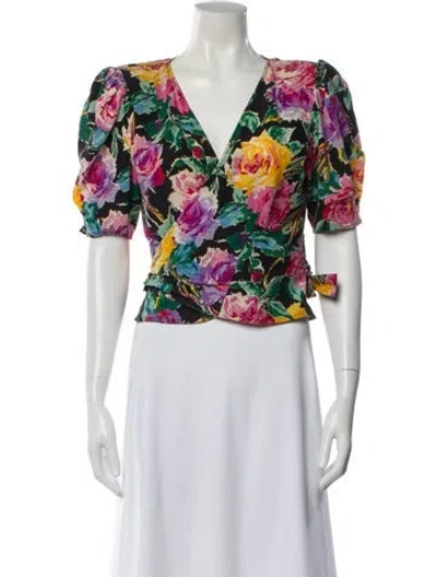 Pre-owned Ungaro Paris Vintage 1980's Blouse In Black