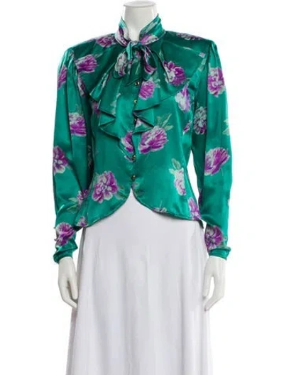 Pre-owned Ungaro Paris Vintage 1980's Blouse In Multi