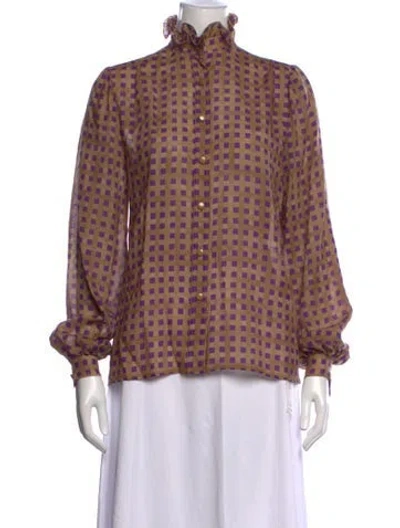 Pre-owned Ungaro Paris Vintage 1980's Blouse In Neutrals