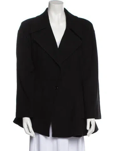 Pre-owned Ungaro Paris Vintage 1980's Coat In Black