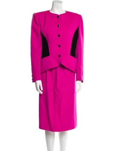 Pre-owned Ungaro Paris Vintage 1980's Skirt Suit In Multi