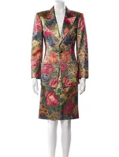 Pre-owned Ungaro Paris Vintage 1980's Skirt Suit In Multi