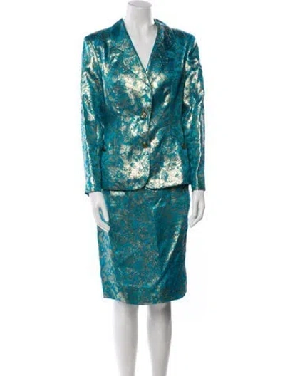 Pre-owned Ungaro Paris Vintage 1980's Skirt Suit In Multi