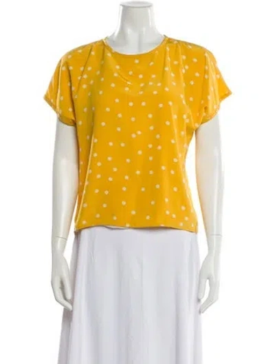 Pre-owned Ungaro Paris Vintage 1980's Top In Yellow